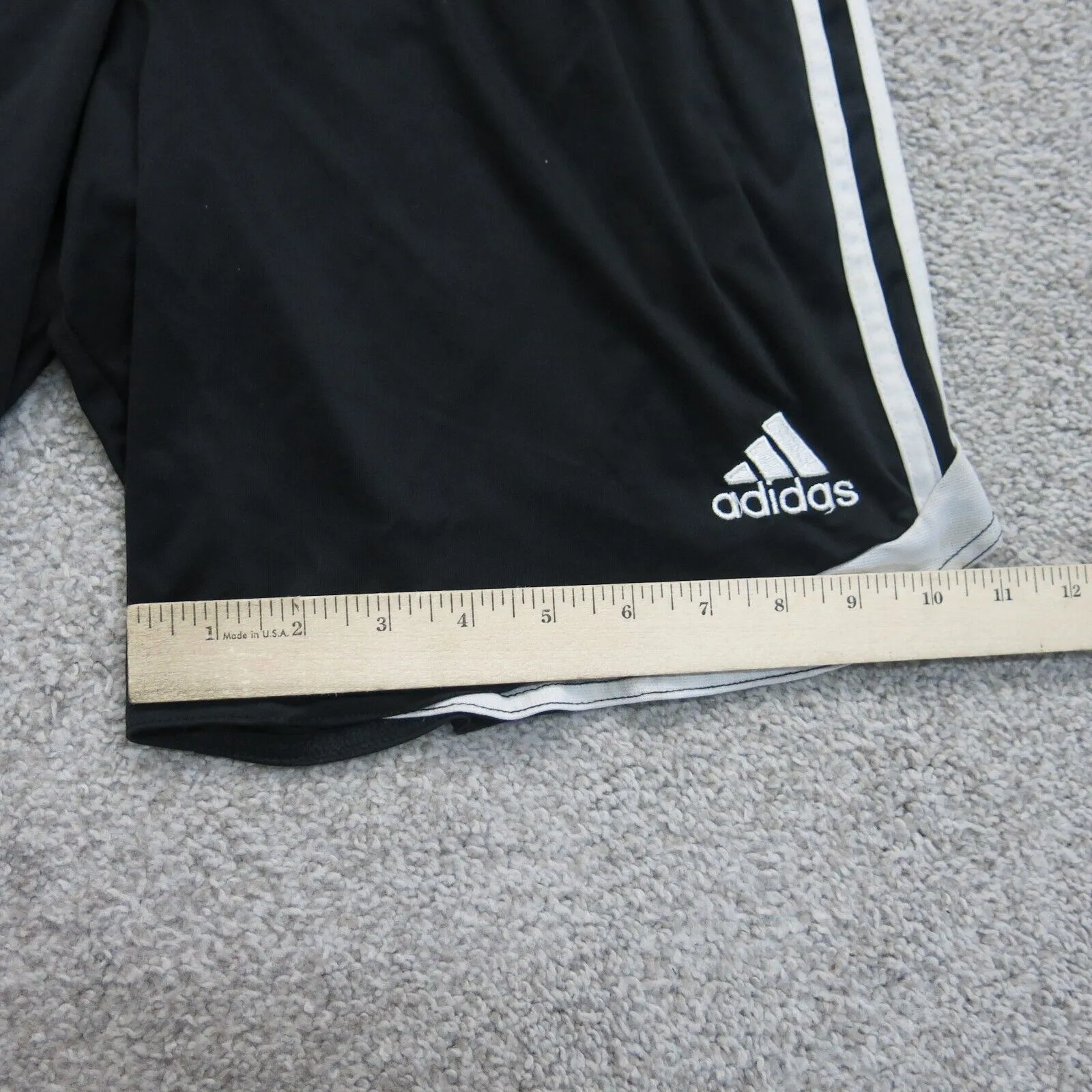 Adidas Mens Activewear Running Short High Rise Elastic Waist Black Size Large