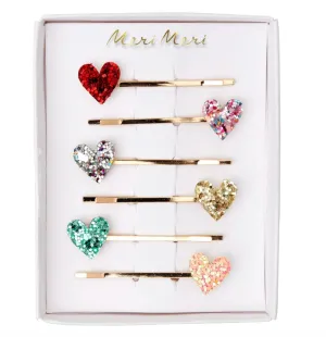 Meri Meri Glitter Heart Hair Slides