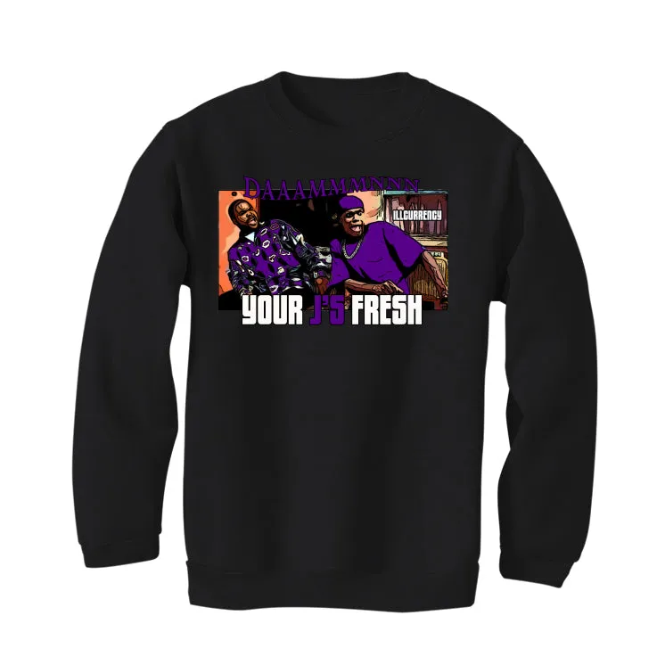 Nike SB Dunk Low “Court Purple” | illcurrency Black T-Shirt (Damn)
