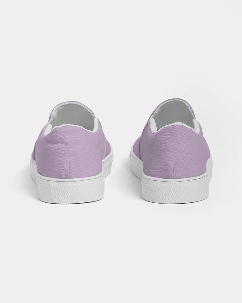 Pale Pastel Purple Slip-On Canvas Sneakers | Women's | Bright Pale Pastel Purple | C15M30Y0K0